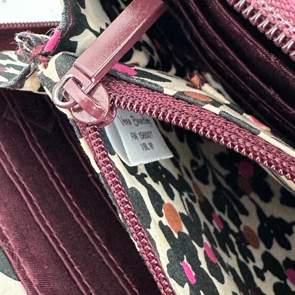 Vera Bradley Wine Microfiber RFID Deluxe All Together Crossbody Wallet NO Straps - Picture 11 of 11